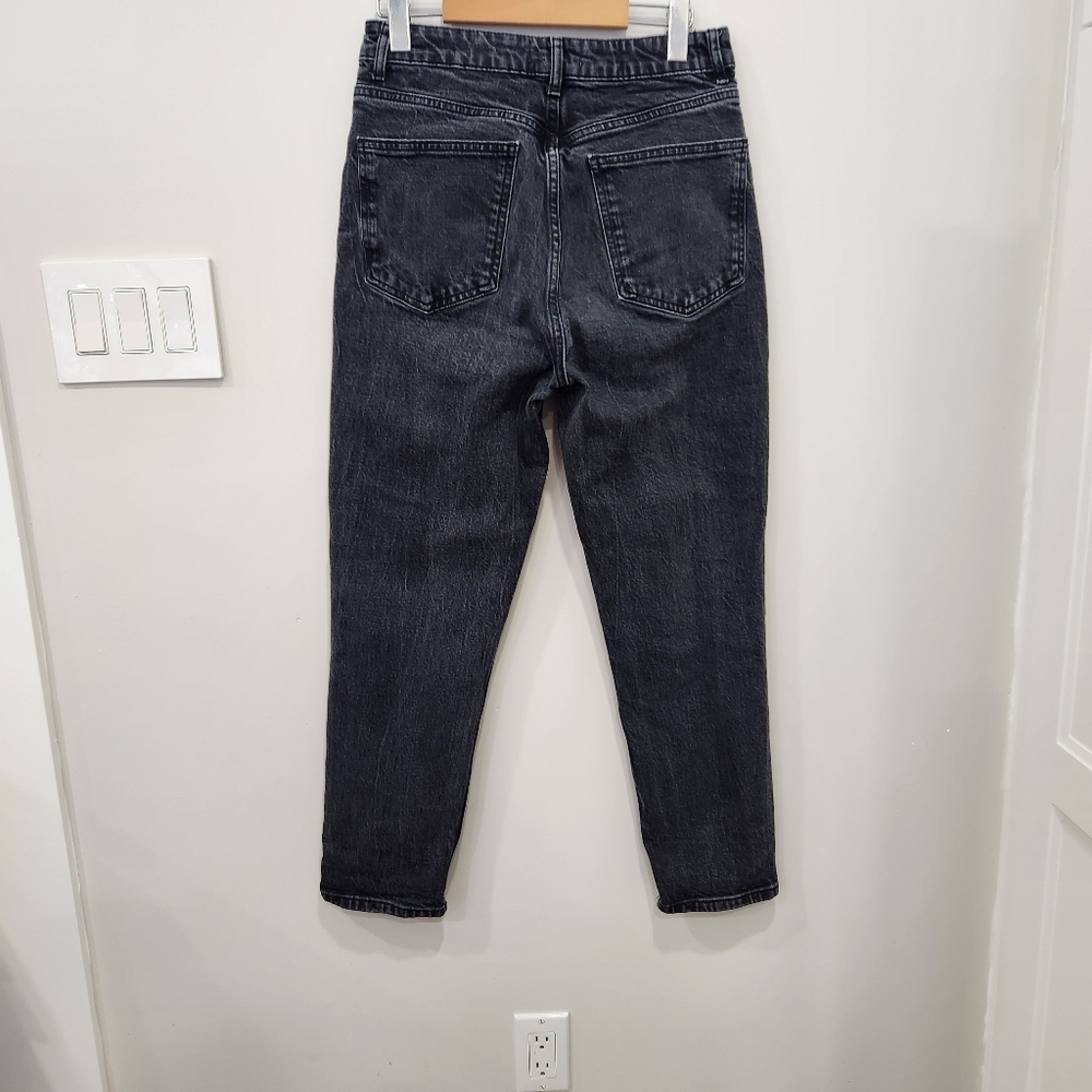 ZARA Jeans Womens Size 8 Black Skinny Leg Denim Stretch High Rise Zip Closure - Picture 3 of 12